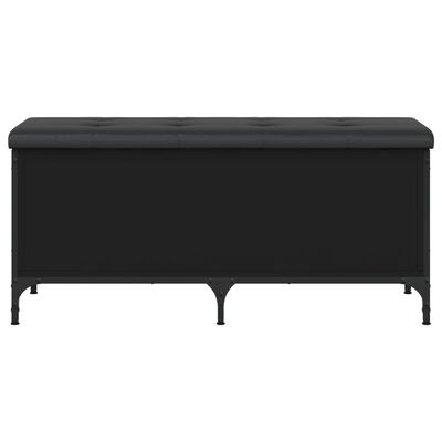 vidaXL Banc de rangement noir 102x42x45 cm bois d'ingénierie