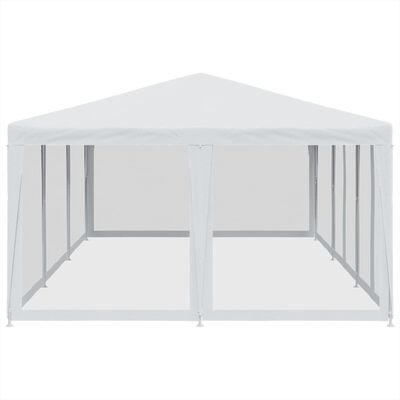 vidaXL Tente de fête avec 10parois latérales en maille blanc 6x4m PEHD