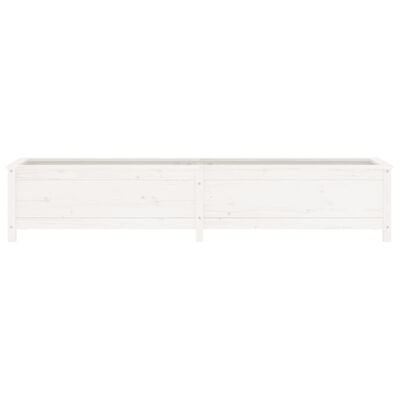 vidaXL Lit surélevé de jardin blanc 199,5x40x39 cm bois de pin massif