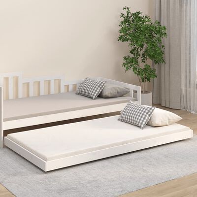 vidaXL Cadre de lit sans matelas blanc 80x200 cm bois massif de pin