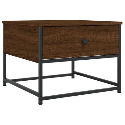 vidaXL Table basse chêne marron 51x51x40 cm bois d'ingénierie