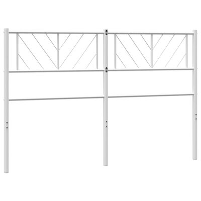 vidaXL Tête de lit métal blanc 150 cm