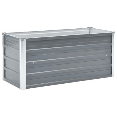 vidaXL Lit surélevé de jardin Acier galvanisé 100x40x45 cm Gris