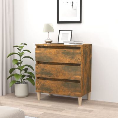 vidaXL Buffet Chêne fumé 60x35x69 cm Bois d'ingénierie