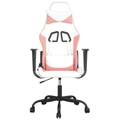 vidaXL Chaise de jeu Blanc et rose Similicuir