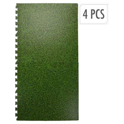 XQ Max Set de tapis de sol impression de l'herbe 4 pcs vert