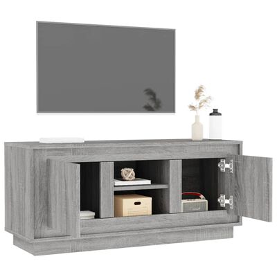 vidaXL Meuble TV sonoma gris 102x35x45 cm bois d'ingénierie