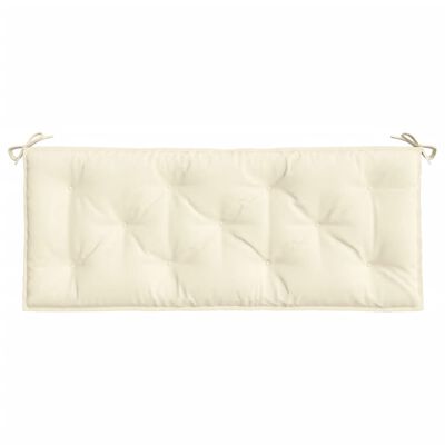 vidaXL Coussins de banc de jardin lot de 2 blanc crème tissu Oxford