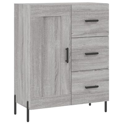 vidaXL Buffet sonoma gris 69,5x34x90 cm bois d'ingénierie