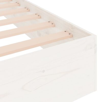 vidaXL Cadre de lit sans matelas blanc bois massif 140x200 cm