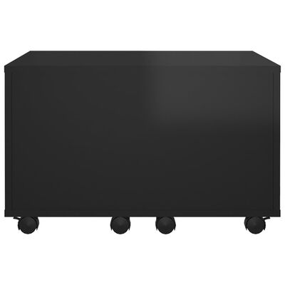 vidaXL Table basse noir brillant 60x60x38 cm bois d'ingénierie