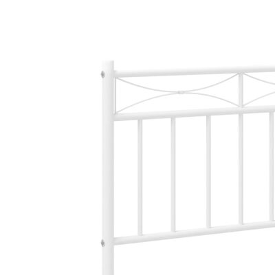 vidaXL Cadre de lit métal sans matelas avec tête de lit blanc 75x190cm