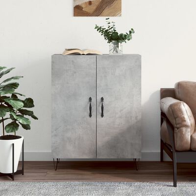 vidaXL Buffet gris béton 69,5x34x90 cm bois d'ingénierie