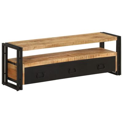 vidaXL Meuble TV 120x30x40 cm Bois massif de manguier