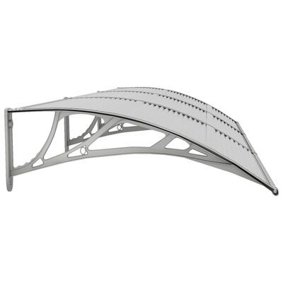 vidaXL Auvent de porte Gris 300x75 cm Polycarbonate