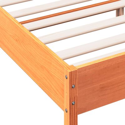 vidaXL Cadre de lit sans matelas cire marron 140x200cm bois pin massif