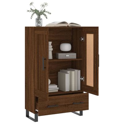 vidaXL Buffet haut chêne marron 69,5x31x115 cm bois d'ingénierie