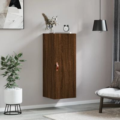 vidaXL Armoire murale chêne marron 34,5x34x90 cm