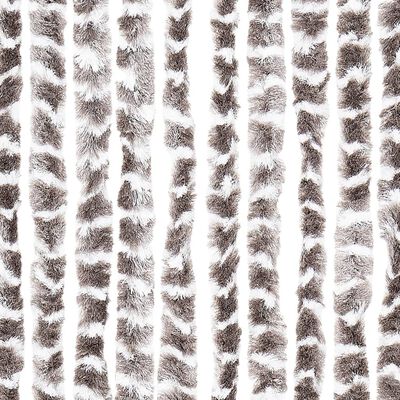 vidaXL Moustiquaire Taupe et blanc 90x220 cm Chenille