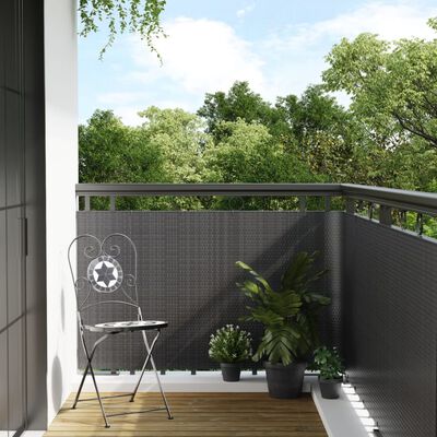 vidaXL Paravent de balcon anthracite 500x80 cm résine tressée