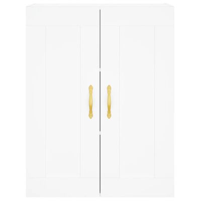 vidaXL Buffet haut Blanc 69,5x34x180 cm Bois d'ingénierie