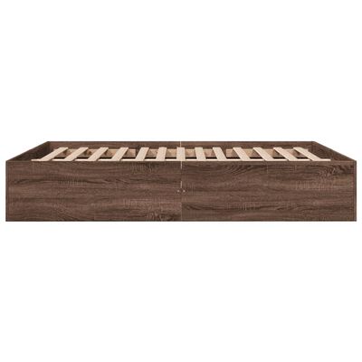 vidaXL Cadre de lit sans matelas chêne marron 150x200 cm