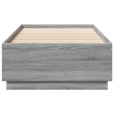 vidaXL Cadre de lit sonoma gris 90x200 cm bois d'ingénierie