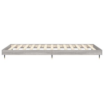 vidaXL Cadre de lit sans matelas sonoma gris 75x190 cm