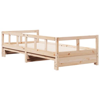 vidaXL Lit de jour sans matelas 80x200 cm bois de pin massif