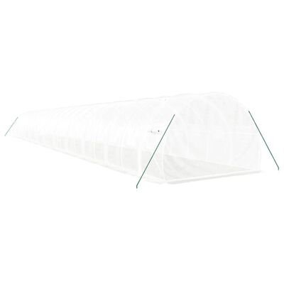 vidaXL Serre avec cadre en acier blanc 66 m² 22x3x2 m