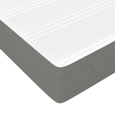 vidaXL Matelas de lit à ressorts ensachés Gris foncé 100x200x20 cm