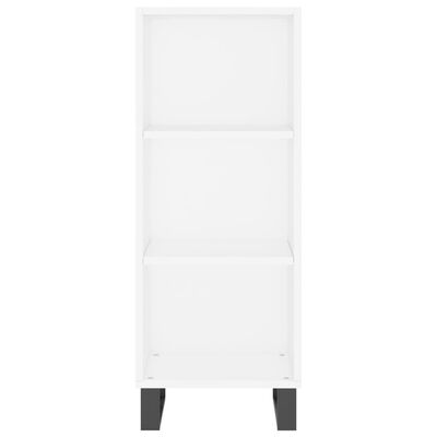 vidaXL Buffet haut Blanc 34,5x34x180 cm Bois d'ingénierie