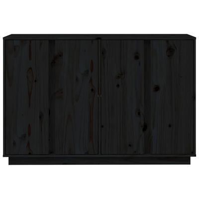 vidaXL Buffet Noir 120x35x80 cm Bois massif de pin