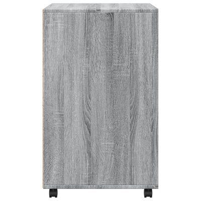 vidaXL Armoire à roulettes sonoma gris 60x48x81 cm bois d'ingénierie