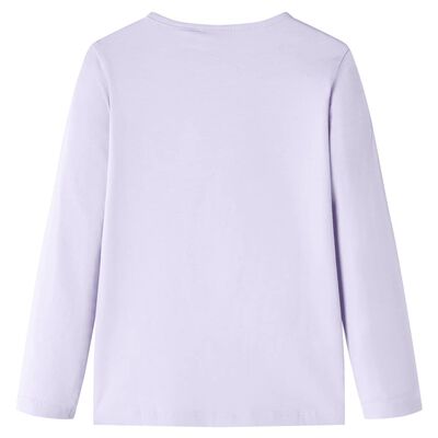 T-shirt enfants à manches longues lilas clair 92