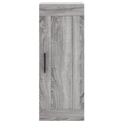 vidaXL Buffet haut Sonoma gris 34,5x34x180 cm Bois d'ingénierie