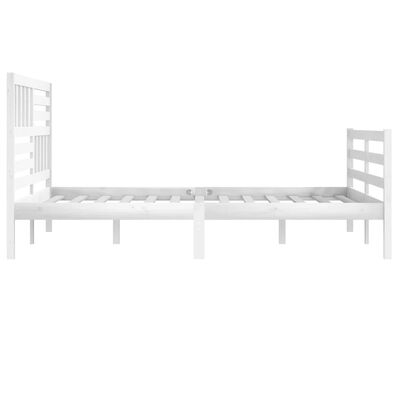 vidaXL Cadre de lit sans matelas blanc 180x200 cm bois massif