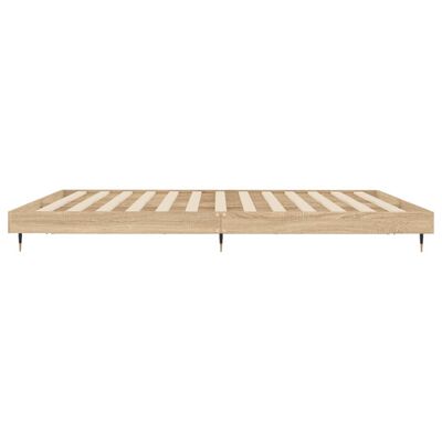 vidaXL Cadre de lit sans matelas chêne sonoma 200x200 cm