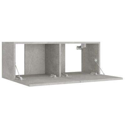 vidaXL Ensemble de meubles TV 5 pcs Gris béton Bois d'ingénierie