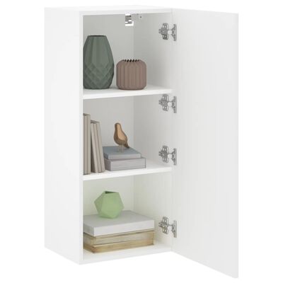 vidaXL Meuble TV mural blanc 40,5x30x90 cm bois d'ingénierie