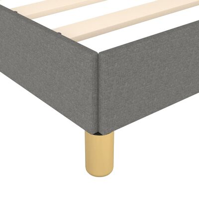 vidaXL Cadre de lit sans matelas gris foncé 200x200 cm tissu