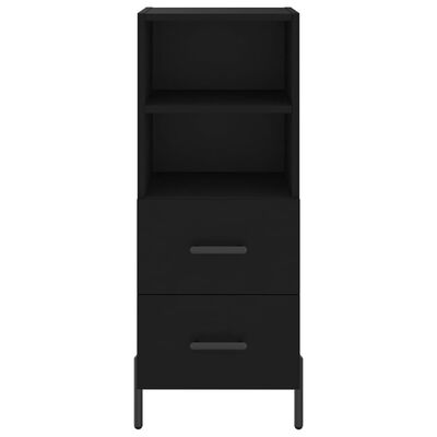 vidaXL Buffet haut Noir 34,5x34x180 cm Bois d'ingénierie