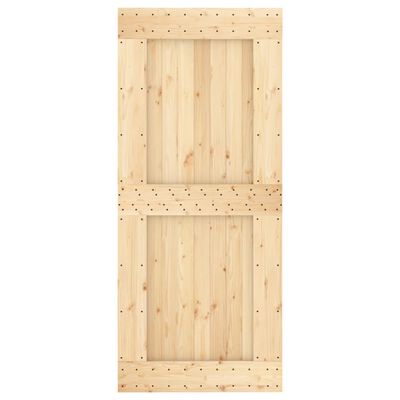 vidaXL Porte coulissante et kit de quincaillerie 90x210 cm pin massif