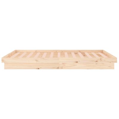 vidaXL Cadre de lit à LED sans matelas 140x200 cm bois massif