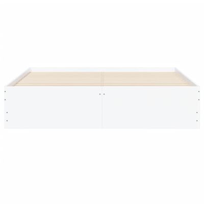 vidaXL Cadre de lit avec tiroirs sans matelas blanc 140x190 cm