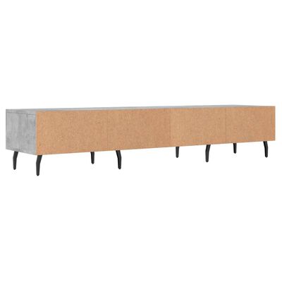 vidaXL Meuble TV gris béton 150x36x30 cm bois d'ingénierie