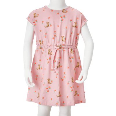 Robe pour enfants avec cordon orange clair 128