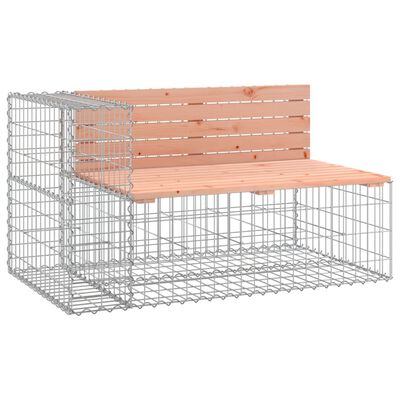 vidaXL Banc de jardin design gabion 244x71x65,5 cm bois massif douglas