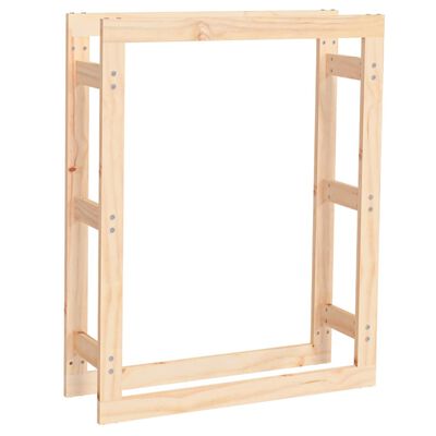 vidaXL Support pour bois de chauffage 80x25x100 cm Bois de pin massif