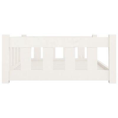 vidaXL Lit pour chien blanc 95,5x65,5x28 cm bois de pin solide